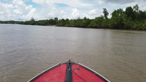 River speed boat Video stock 297831093