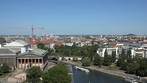 River Spree aerial view Vídeo Stock 99970992