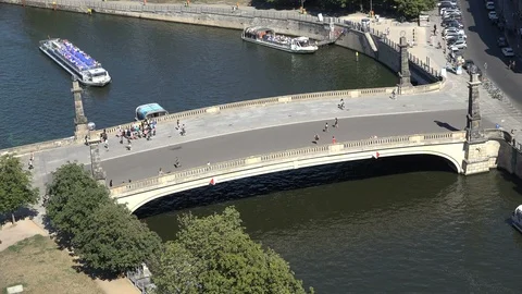 River Spree aerial view Vídeo Stock 99971960