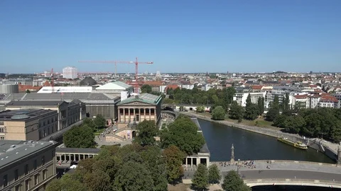River Spree aerial view Vídeo Stock 99972442