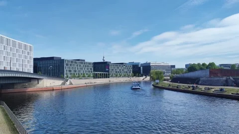 River Spree in Berlin Stock Footage 308695856