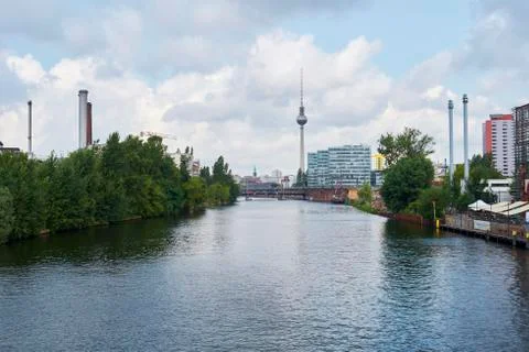 River Spree in Berlin Stock Photos