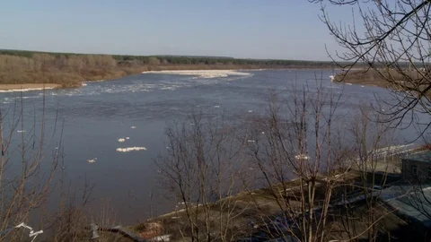 The river in the spring break sun Stock Footage 71667951