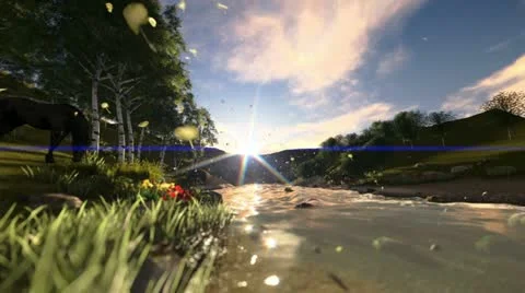River in spring Stock Footage 20488013