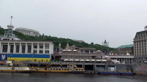 River station in Kiev. Stock Footage 75806880
