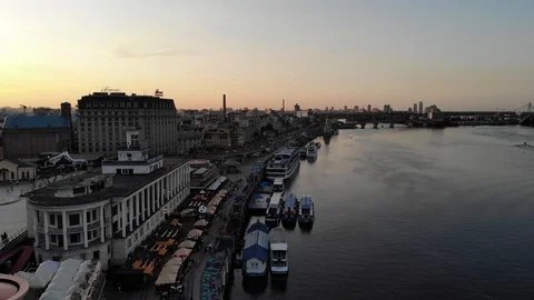 River Station sunset Stock Footage 129901611