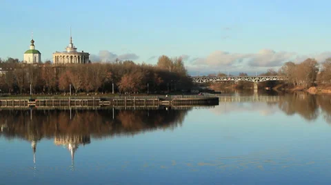 River station in Tver Stock Footage 33126430