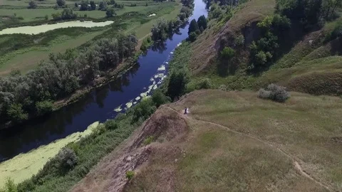 The river with steep banks 4. Stock Footage 81811613