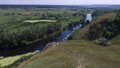 The river with steep banks. Stock Footage 81811610