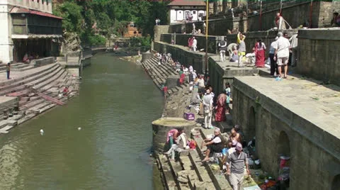 River Steps Nepal 01.mp4 Video stock 22896261