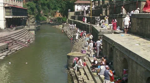 River Steps Nepal  02.mp4 Video stock 22896573