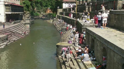 River Steps Nepal 03.mp4 Video stock 22896587