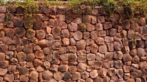River stone on the wall Stock Photos
