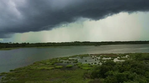 River storm comming Vídeo Stock 245624506