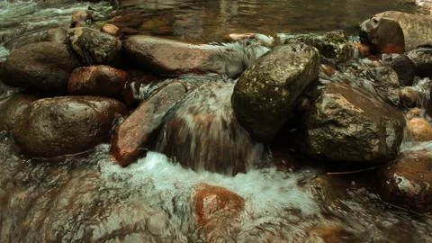 River stream and rocks Stock Photos