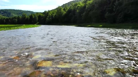 River stream in the forest mountains Stock Footage 149321096