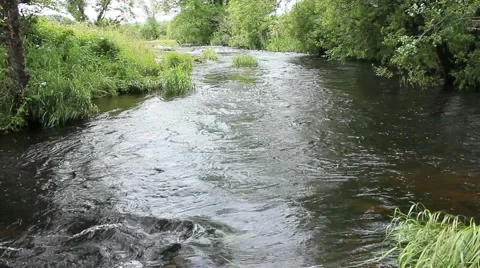 River stream The forth Stirling city Stock Footage 52086876