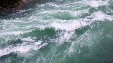 River stream rapids - fresh water torrent powerful flow Stock Footage 266731557