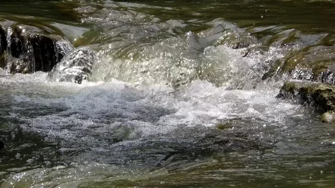 River stream with rocks 4k Video stock 92235276