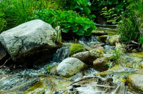 River Stream on the Rocks Stock Photos