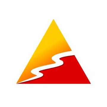 River Stream Triangle Shape Symbol Logo Design Stock Illustration