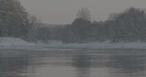 River Stream Winter Spring Beauty Stock Footage 250785775