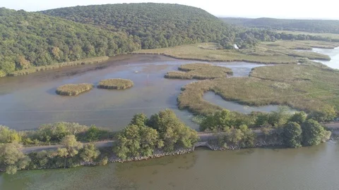 River streaming through beautiful landscape  in background,nature in Bulgaria-4k 스톡 동영상 100129708