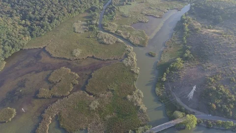 River streaming through beautiful landscape  in background, nature in Bulgaria-4 스톡 동영상 100129754