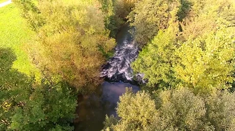 A river in summer, austria alps, fresh water, gren, trees, holidays with family Vidéo 47011245