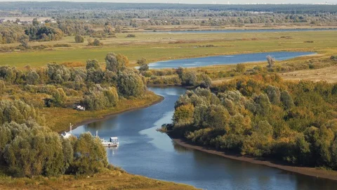 River on a summer day 3 Stock Footage 128580443