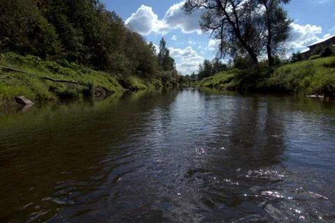 River on a summer day. 스톡 사진