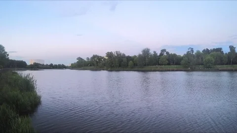 River in a summer park timelapse 스톡 동영상 77283647