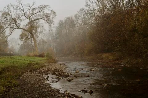 River in the sun and clouds Foto stock