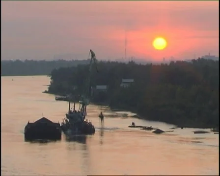 River-sun. Stock Footage 337401