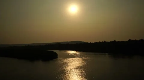 River. Sun. Island Stock Footage 64653997