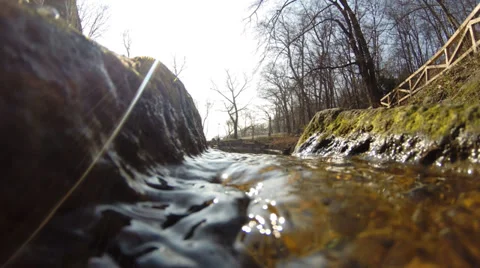 River with Sunbeams 스톡 동영상 35665364