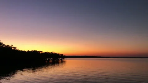 River Sunrise Stock Footage 133846314