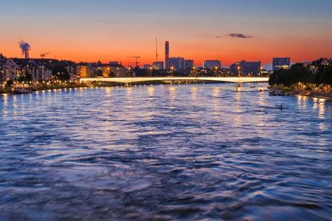 A river with a sunset in the background Foto stock
