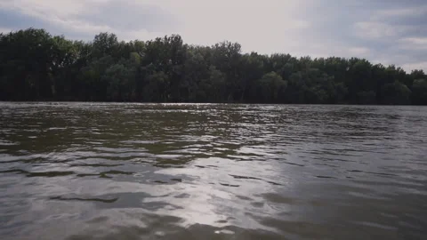 The river before sunset. A beautiful evening on the river Stock Footage 133081541