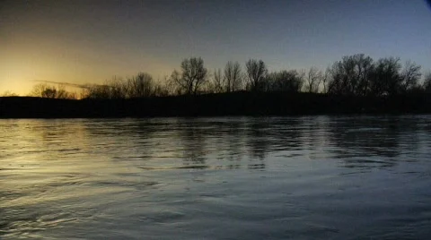 River at sunset Stock Footage 315231