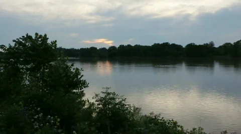 River sunset Video stock 449609