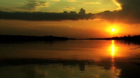 River Sunset Stock Footage 5824828