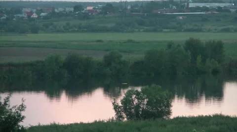 River At Sunset 스톡 동영상 7759908