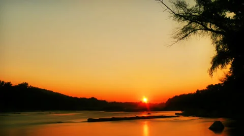 River sunset Stock Footage 39893297