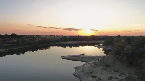 River at sunset Stock-Footage 98446404