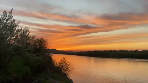 River sunset Stock Footage 137251465