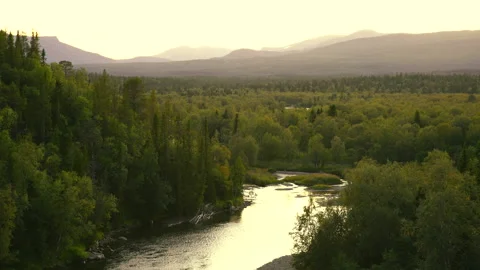 River at sunset Stock Footage 156514159