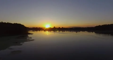 River in the sunset Stock Footage 265859574