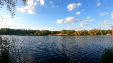 River At Sunset Stock Footage 340348475