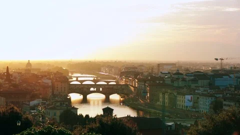 River sunset in Italy Stock Footage 85863608